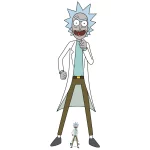 Rick Sanchez Scientist Rick And Morty Official Lifesize + Mini Cardboard Cutout Front