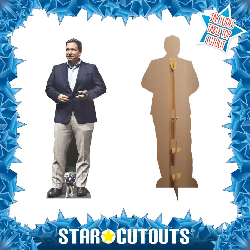 Ron DeSantis American Politician Lifesize + Mini Cardboard Cutout Standee Frame