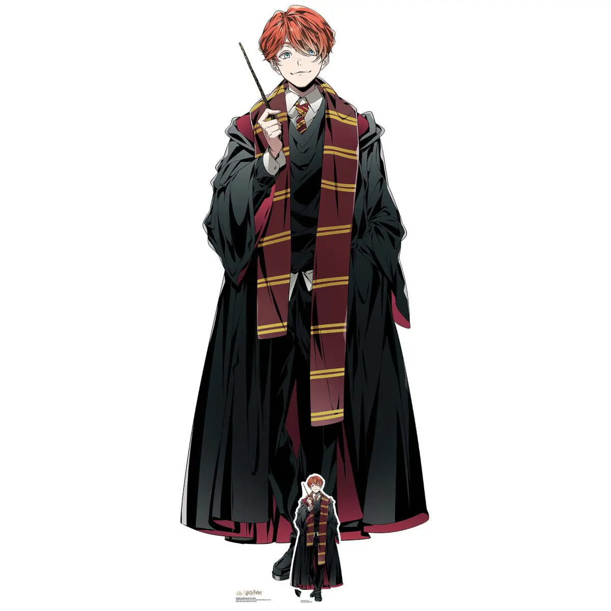 Ron Weasley Anime Style Harry Potter Official Lifesize + Mini Cardboard Cutout Front