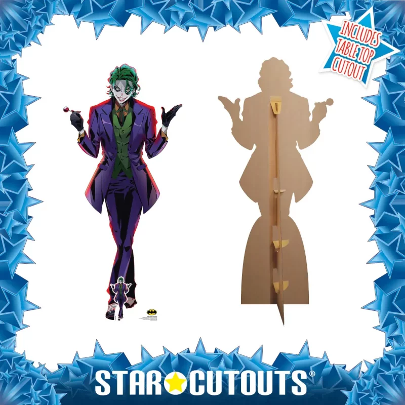 The Joker Anime Style DC Comics Official Lifesize + Mini Cardboard Cutout Frame