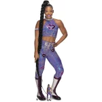 Bianca Belair Purple Outfit WWE Official Lifesize + Mini Cardboard Cutout Front