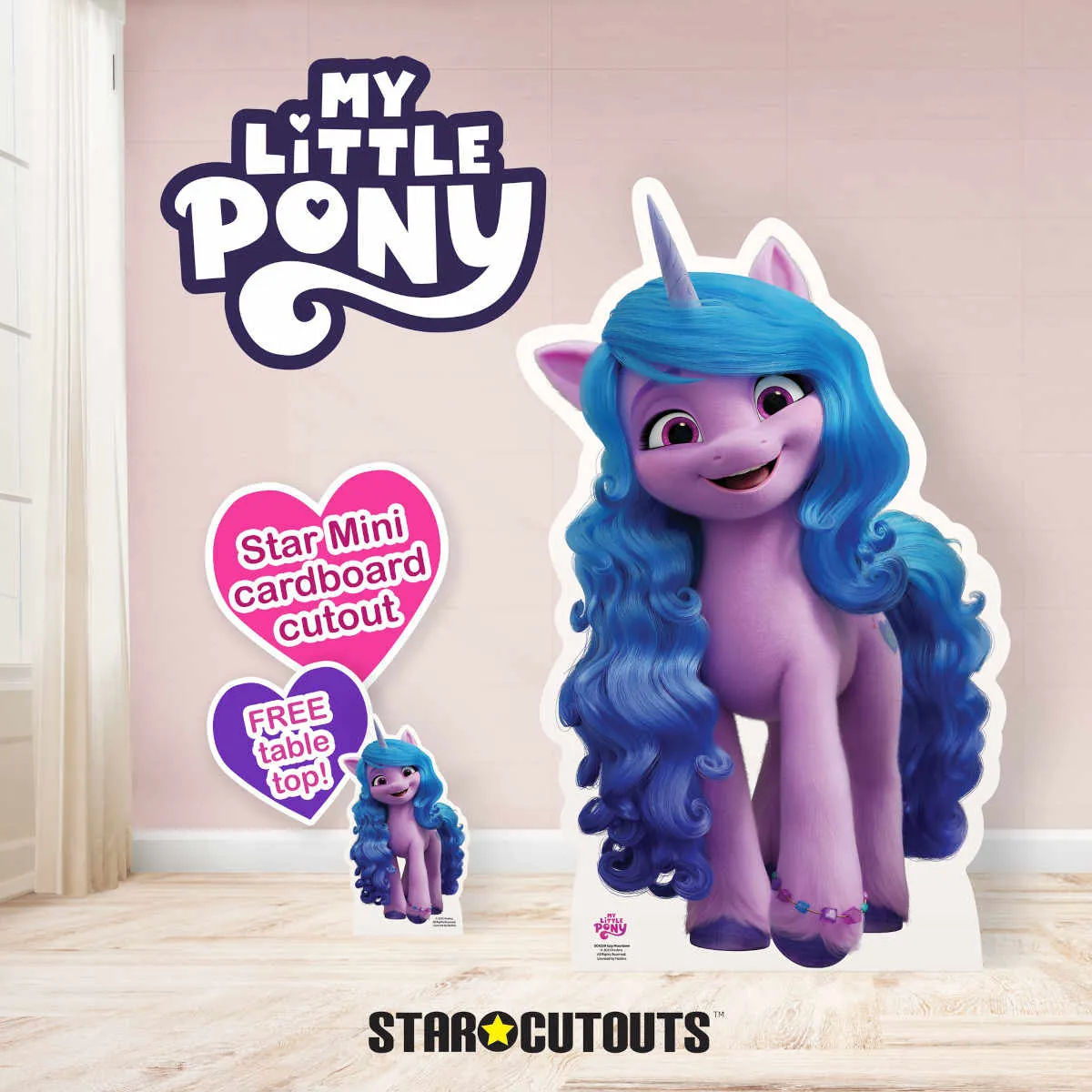 Izzy Moonbow My Little Pony Official Large + Mini Cardboard Cutout Standee Room