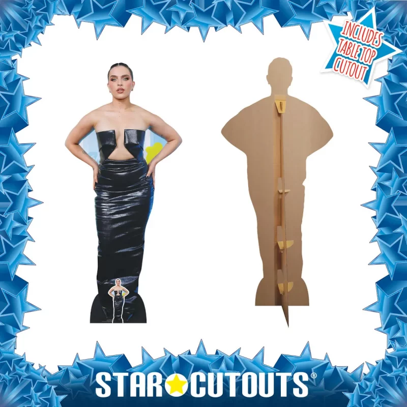 Mae Muller Black Dress English Singer Lifesize + Mini Cardboard Cutout Frame