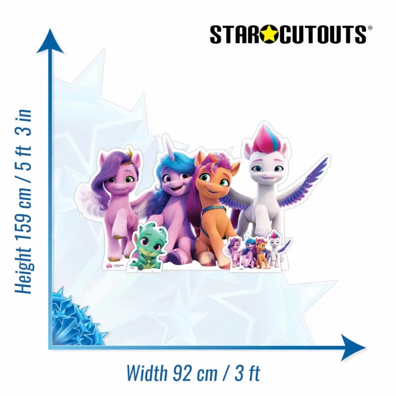 My Little Pony Group Official Lifesize + Mini Cardboard Cutout Size