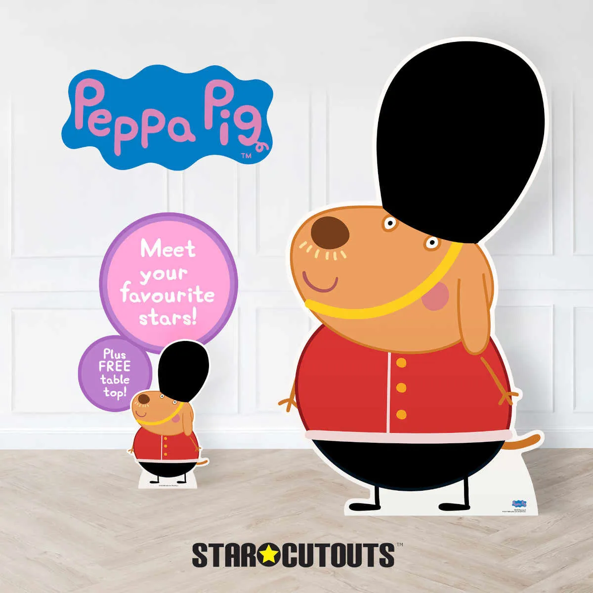 Peppa Pig Royal Guard Peppa Pig Official Lifesize + Mini Cardboard Cutout Room
