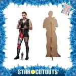Rhea Ripley Leather Outfit WWE Official Lifesize + Mini Cardboard Cutout Frame