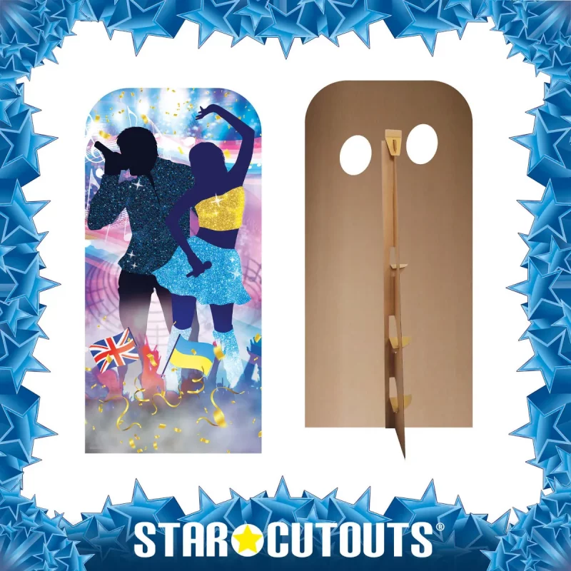 Song Contest Male & Female Lifesize Stand-In Cardboard Cutout Frame