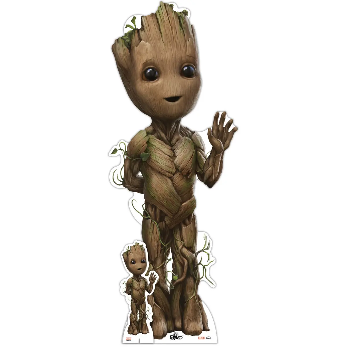 Baby Groot Guardians of the Galaxy Vol. 3 Official Lifesize + Mini Cardboard Cutout Front