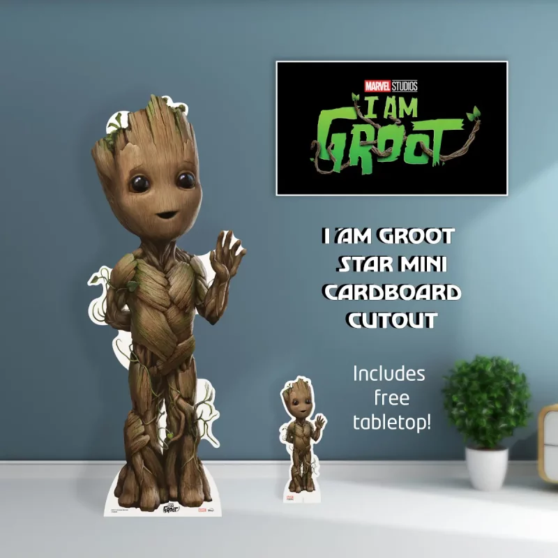 Baby Groot Guardians of the Galaxy Vol. 3 Official Lifesize + Mini Cardboard Cutout Room