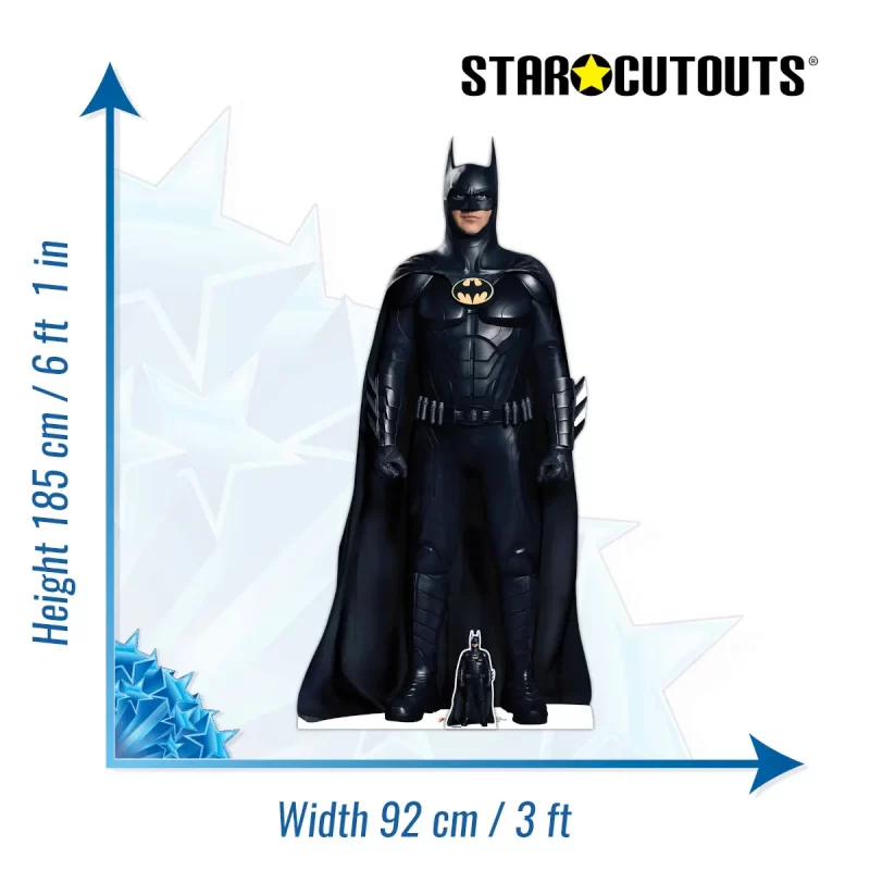 Batman Michael Keaton The Flash Live Action 2023 Official Lifesize + Mini Cardboard Cutout Size