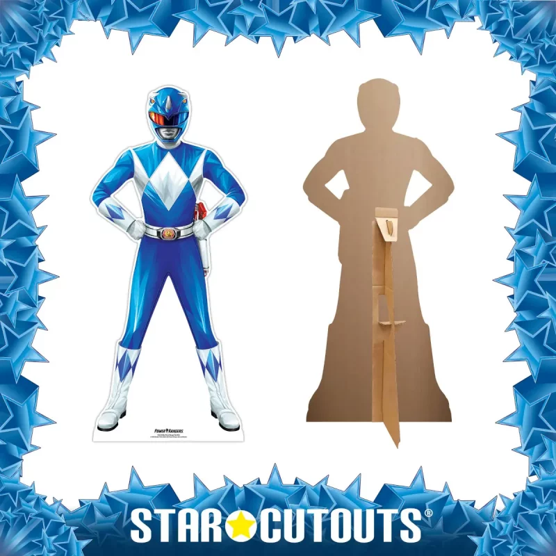 Blue Power Ranger Official Mini Cardboard Cutout Standee Frame