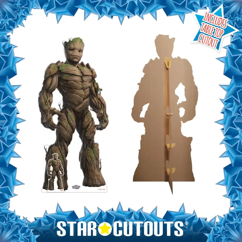 Groot Guardians of the Galaxy Vol. 3 Official Large + Mini Cardboard Cutout Frame