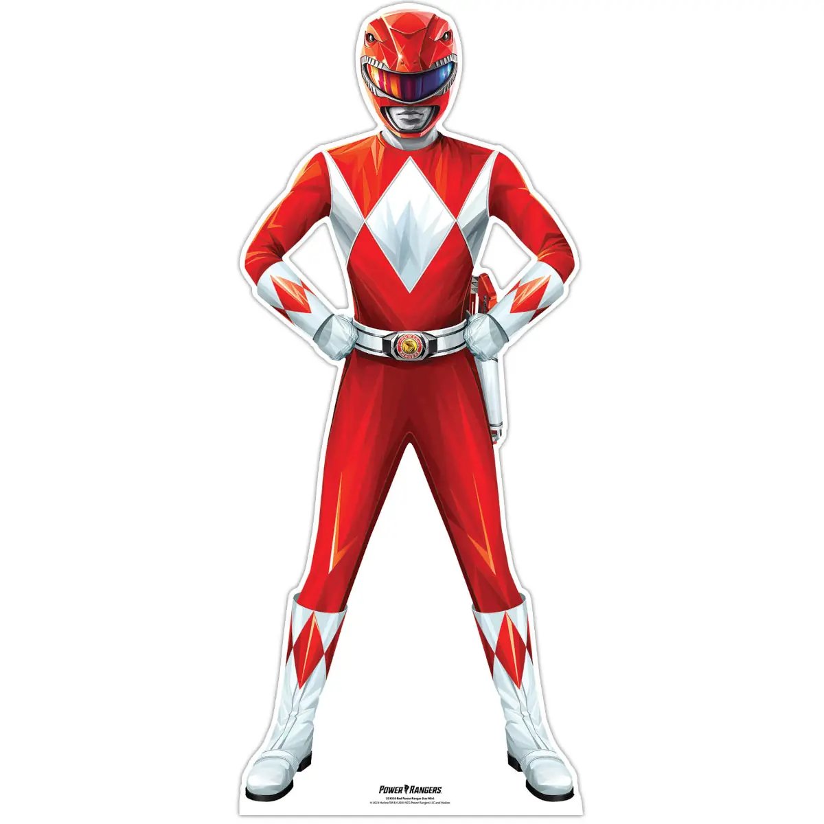 Red Power Ranger Official Mini Cardboard Cutout Standee Front