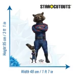 Rocket Raccoon Guardians of the Galaxy Vol. 3 Official Lifesize + Mini Cardboard Cutout Size