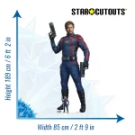 Star-Lord Chris Pratt Guardians of the Galaxy Vol. 3 Official Lifesize + Mini Cardboard Cutout Size