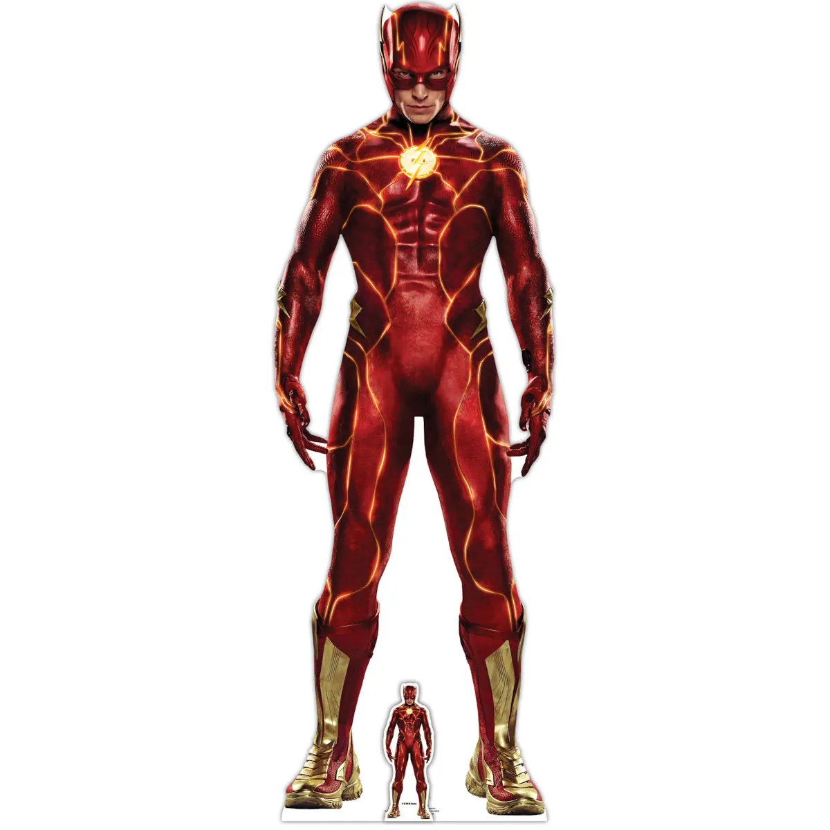 The Flash Live Action 2023 Ezra Miller Official Lifesize + Mini Cardboard Cutout Front