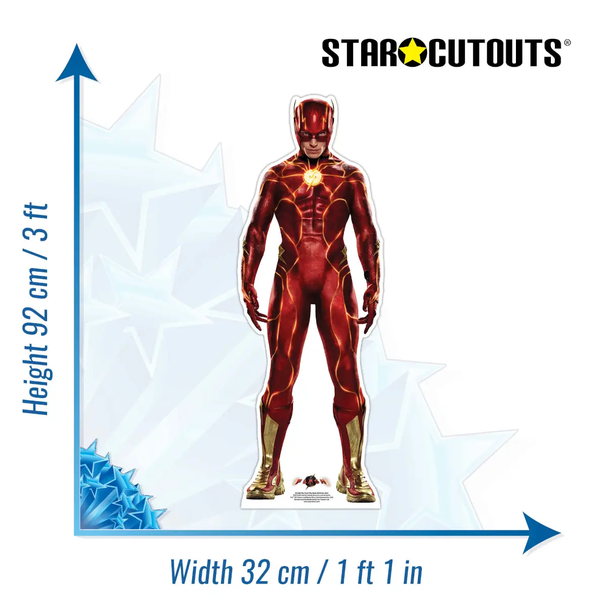 The Flash Live Action 2023 Ezra Miller Official Mini Cardboard Cutout Size