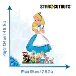 Alice in Wonderland Official Cardboard Cutout Party Decorations + Six Mini Party Supplies Size