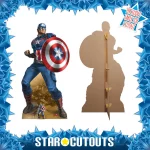 Captain America 'Earth's Mightiest Hero' (Marvel Avengers) Lifesize + Mini Cardboard Cutout Frame