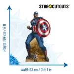 Captain America 'Earth's Mightiest Hero' (Marvel Avengers) Lifesize + Mini Cardboard Cutout Size