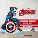 Captain America 'First Avenger' (Marvel Avengers) Lifesize + Mini Cardboard Cutout Room