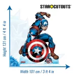 Captain America 'First Avenger' (Marvel Avengers) Lifesize + Mini Cardboard Cutout Size