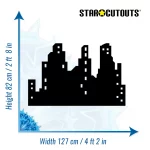 City Skyline Silhouette Medium Cardboard Cutout Standee Size