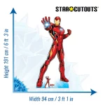 Iron Man 'Superhero' (Marvel Avengers) Lifesize + Mini Cardboard Cutout Size
