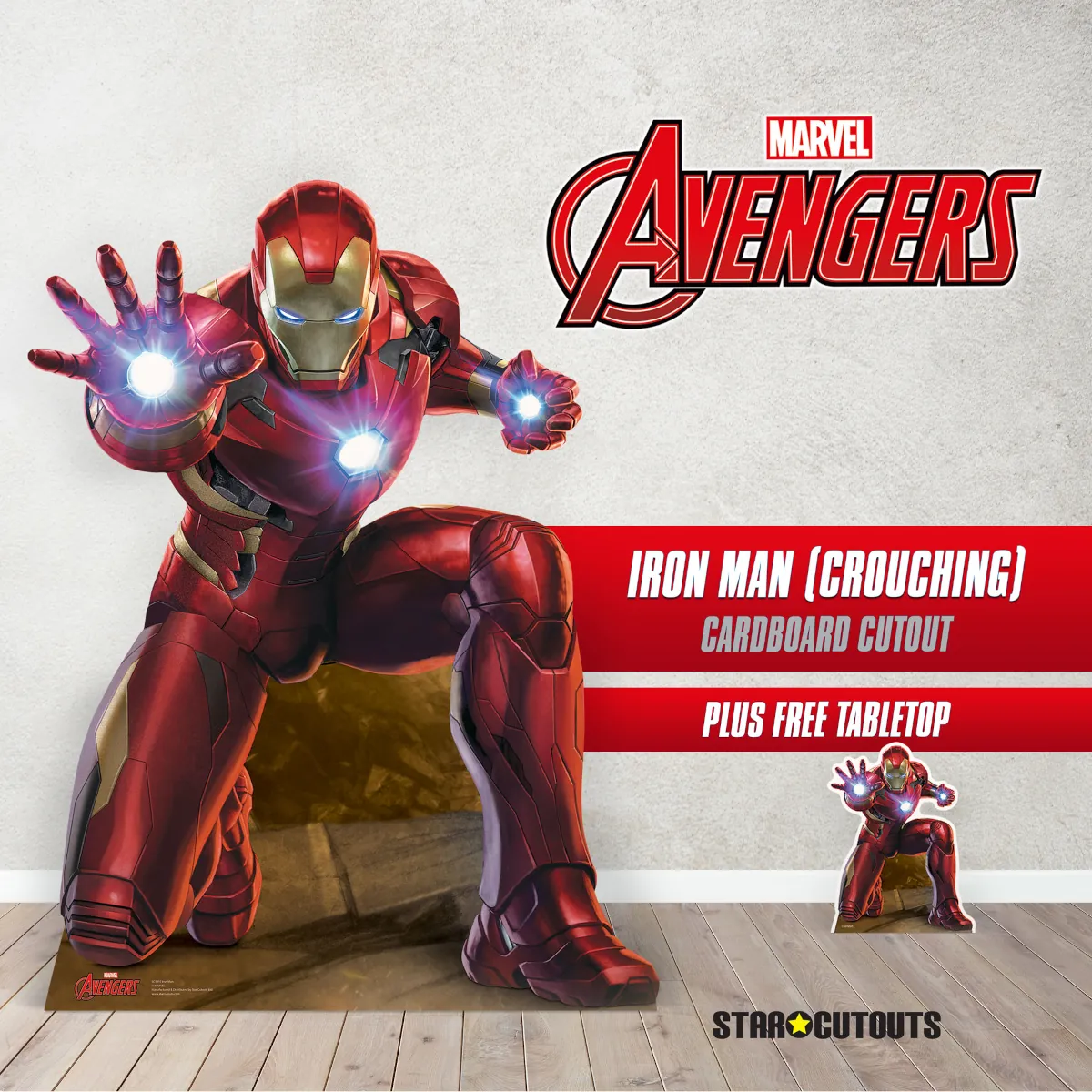 Iron Man 'Triple Repulsor Beam' (Marvel Avengers) Lifesize + Mini Cardboard Cutout Room