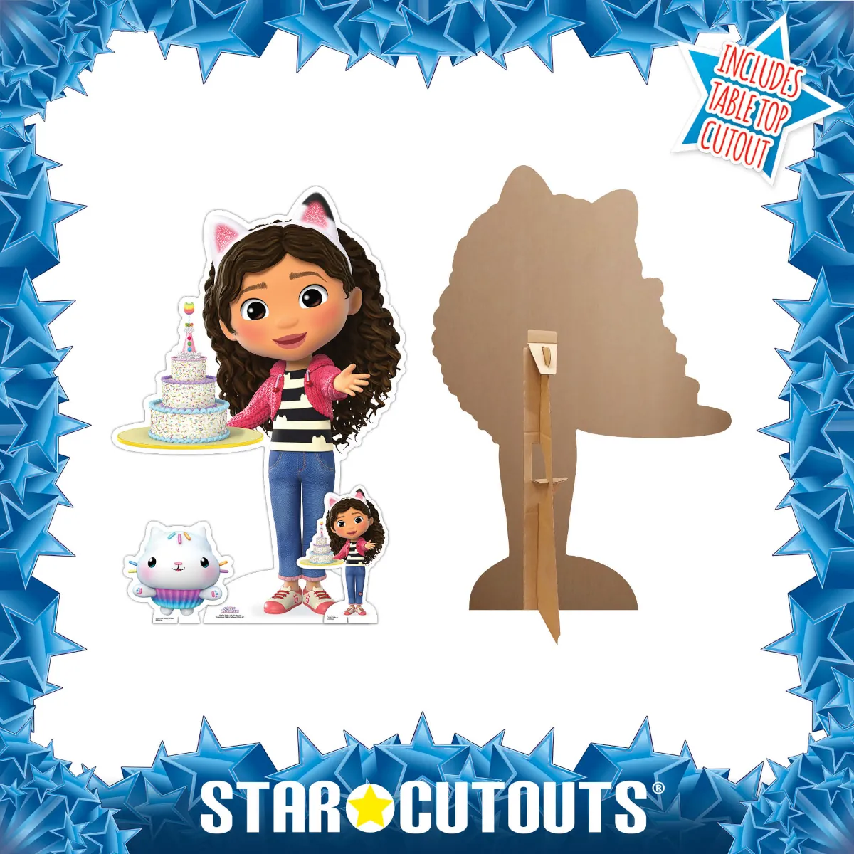 SC4316 Gabby With Cake DreamWorks Gabbys Dollhouse Official Small Mini Cardboard Cutout 2