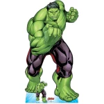 The Incredible Hulk 'Comic Book Style' (Marvel Avengers) Lifesize + Mini Cardboard Cutout Front