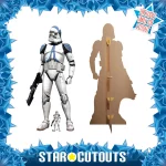501st Clone Trooper Star Wars Official Lifesize + Mini Cardboard Cutout Frame