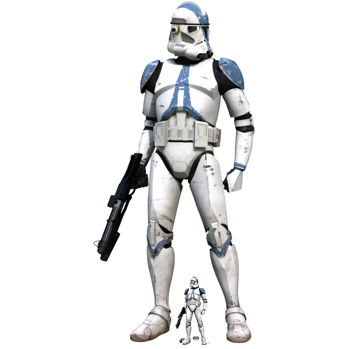 501st Clone Trooper Star Wars Official Lifesize + Mini Cardboard Cutout Front