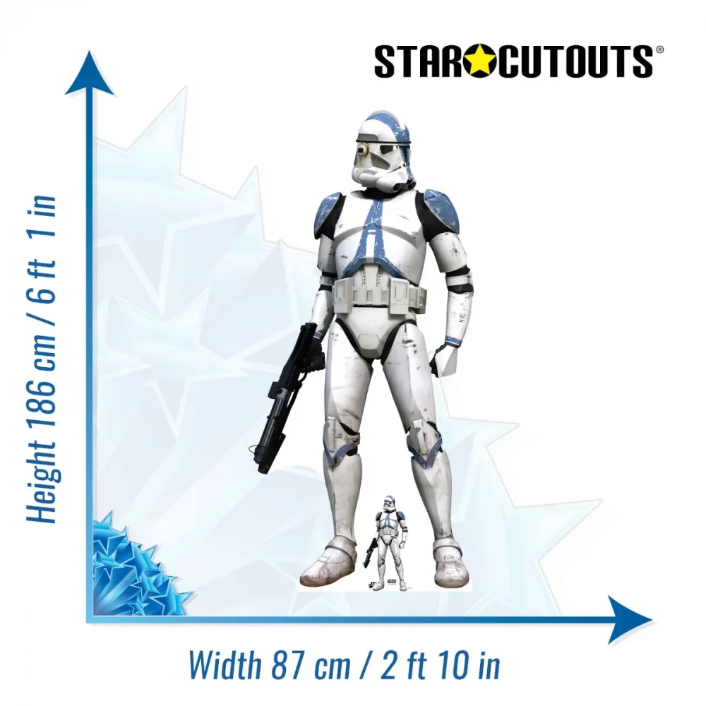 501st Clone Trooper Star Wars Official Lifesize + Mini Cardboard Cutout Size