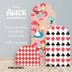 Alice In Wonderland Disney Official Backdrop Triple Cardboard Cutout Room