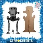 All Terrain Scout Transport AT-ST Star Wars Official Lifesize + Mini Cardboard Cutout Frame