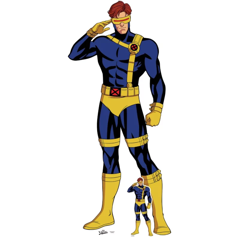 Cyclops Marvel X-Men '97 Official Lifesize + Mini Cardboard Cutout Front