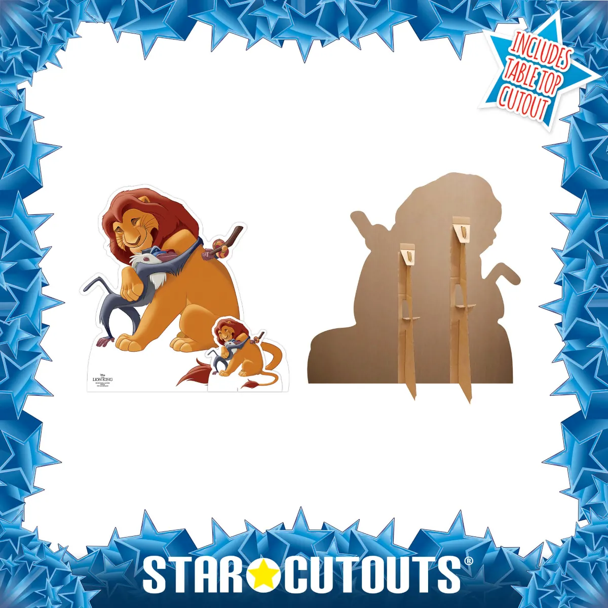 Mufasa & Rafiki Disney The Lion King Official Small + Mini Cardboard Cutout Frame
