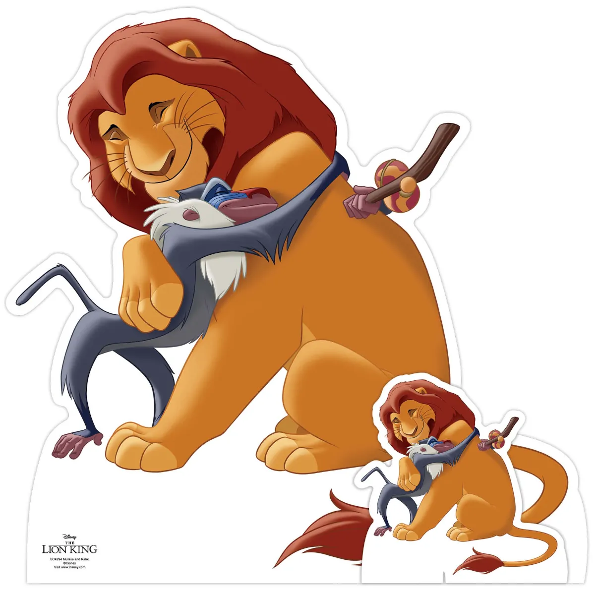 Mufasa & Rafiki Disney The Lion King Official Small + Mini Cardboard Cutout Front