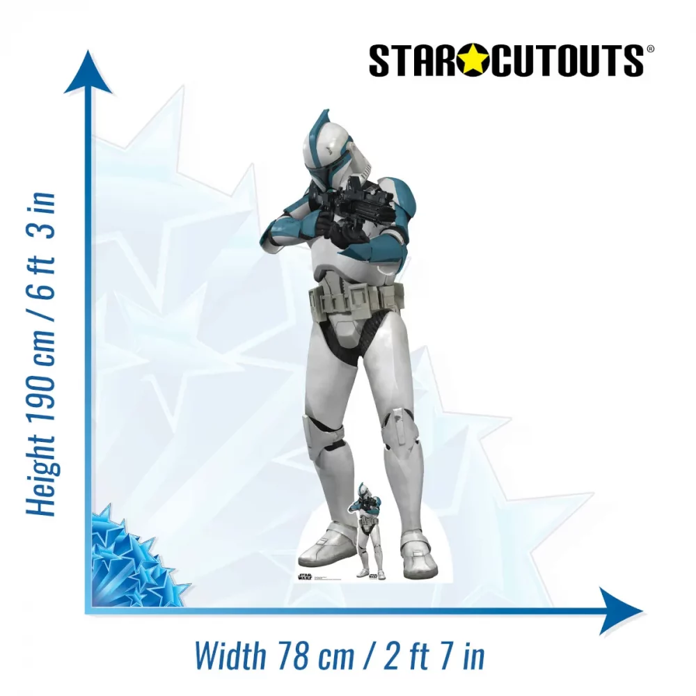 Phase 1 Clone Trooper Star Wars Official Lifesize Mini Cardboard Cutout Size
