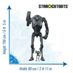 Super Battle Droid Star Wars Official Lifesize + Mini Cardboard Cutout Size