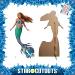 The Little Mermaid Halle Bailey Official Lifesize + Mini Cardboard Cutout Standee Frame