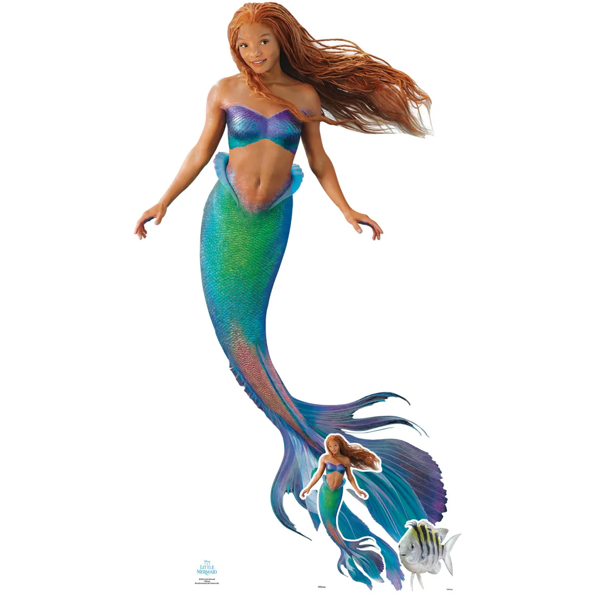 The Little Mermaid Halle Bailey Official Lifesize + Mini Cardboard Cutout Standee Front