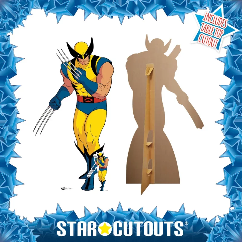 Wolverine Marvel X-Men '97 Official Lifesize + Mini Cardboard Cutout Frame