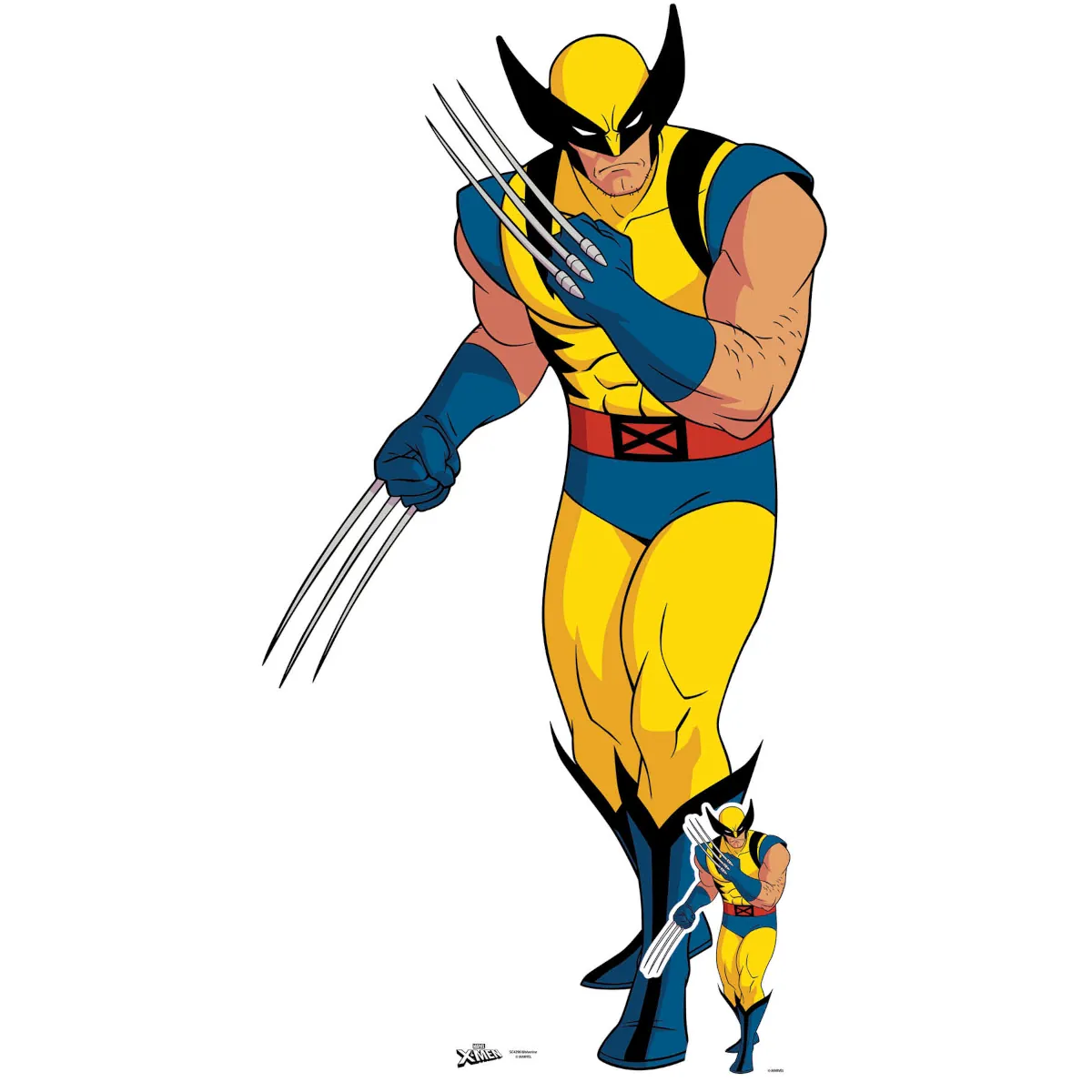 Wolverine Marvel X-Men '97 Official Lifesize + Mini Cardboard Cutout Front