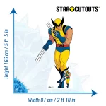 Wolverine Marvel X-Men '97 Official Lifesize + Mini Cardboard Cutout Size
