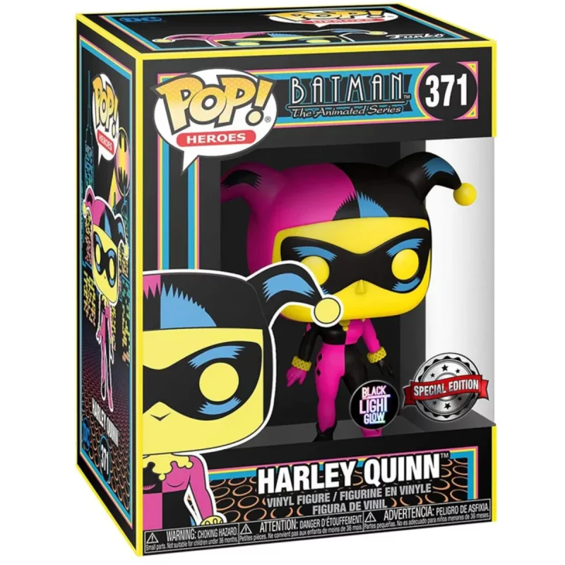 Funko Pop Heroes Batman The Animated Series Harley Quinn Blacklight Collectable Vinyl Figure Front