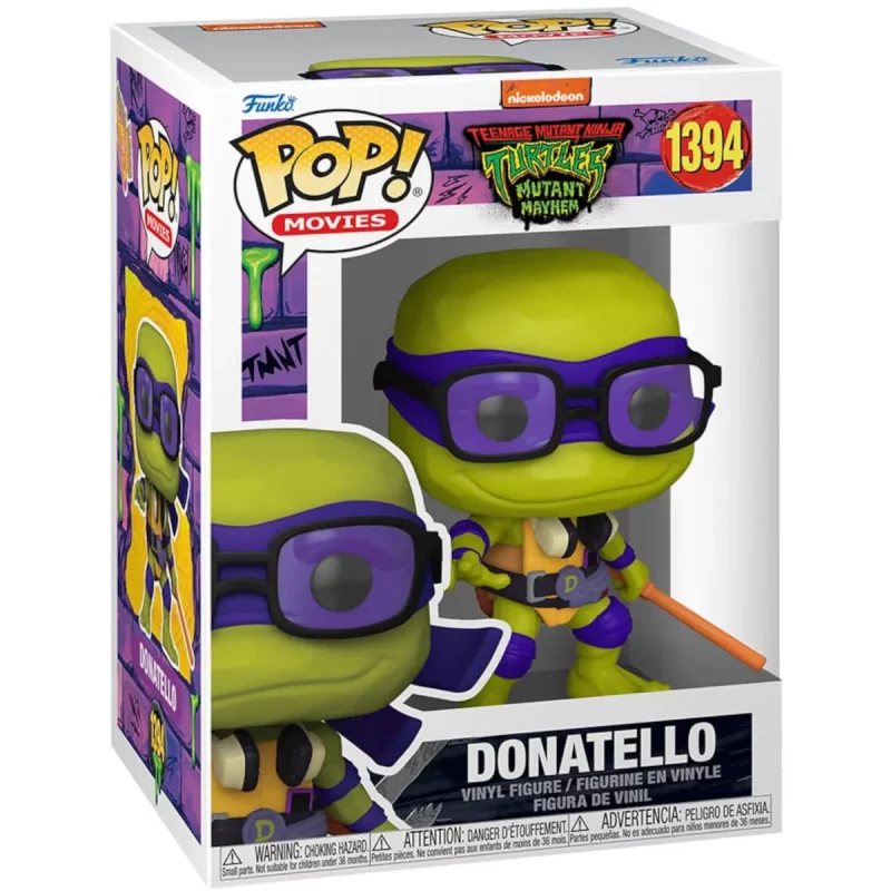 Funko Pop Movies Teenage Mutant Ninja Turtles Donatello Collectable Vinyl Figure Front