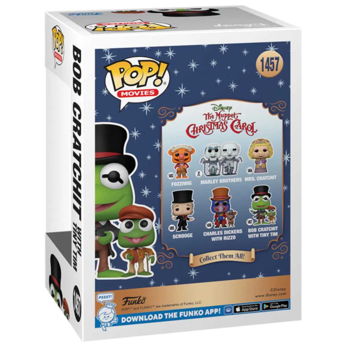 Funko Pop Movies The Muppets Christmas Carol Bob Cratchit With Tiny Tim Collectable Vinyl Figure Back