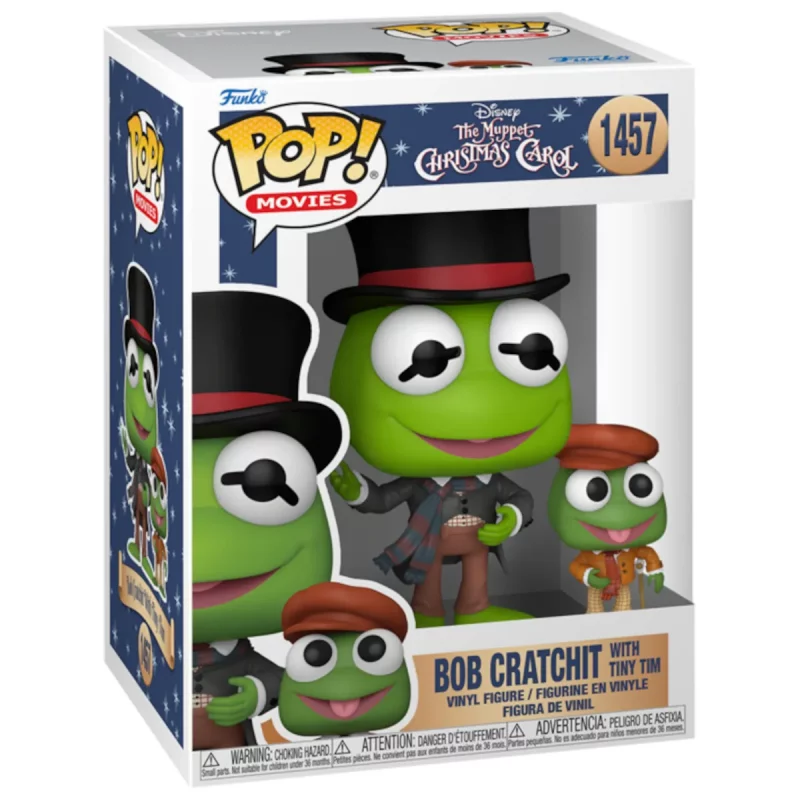 Funko Pop Movies The Muppets Christmas Carol Bob Cratchit With Tiny Tim Collectable Vinyl Figure Front